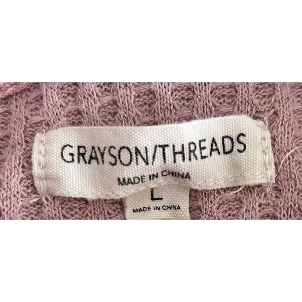 Grayson/Threads “Hooray for Rosé” Waffle-Knit Hoodie – Women’s L - Picture 2 of 3
